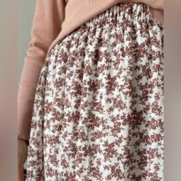 Walter Baker Red Cream Paisley Boho Praire 70's inspired Maxi Skirt size Small - Picture 2 of 9